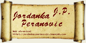 Jordanka Peranović vizit kartica